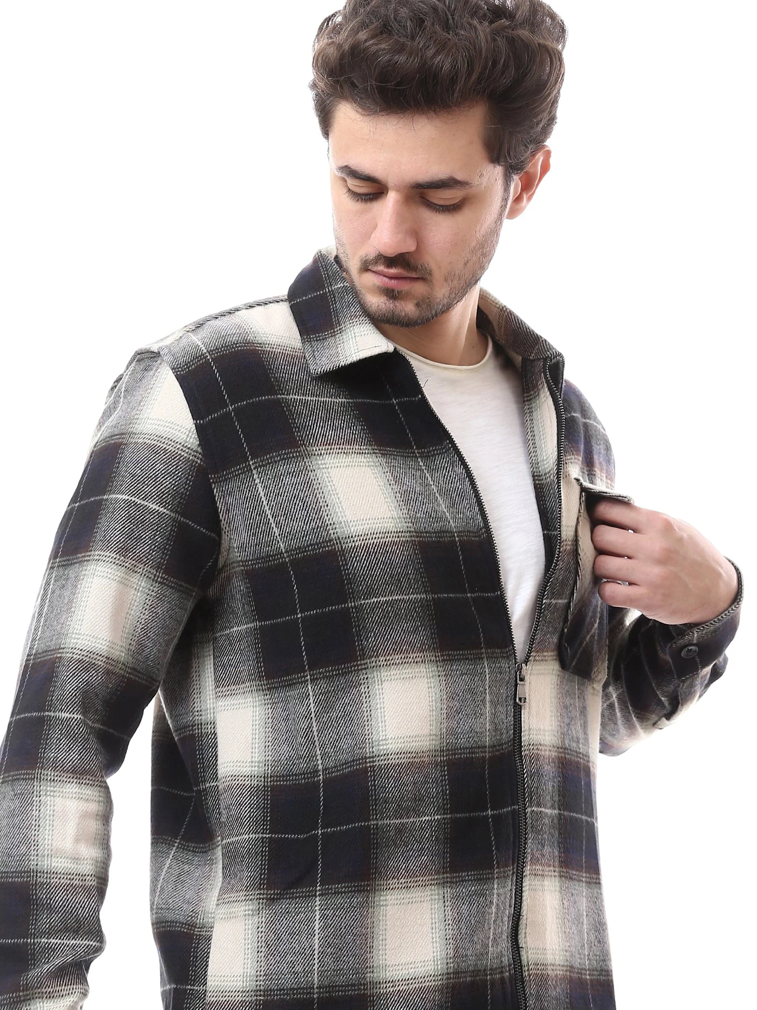 Chemise à carreaux pour homme, style décontracté et moderne - OSH23ACCR19787TM1 – Image 4