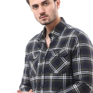 Chemise homme à carreaux classique et élégante, coupe oversize – OSH23ACCR19789TM1