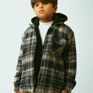 Surchemise garçon à carreaux, avec poche poitrine – OSH26WCLR31101TB1