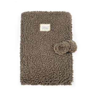 Babyshower – Protège carnet boucle taupe