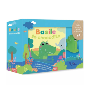 Auzou – Coffret de bain « Basile le crocodile »