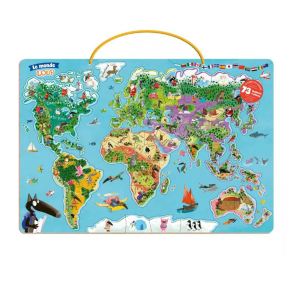 Auzou – Carte du monde magnétique Petit Loup