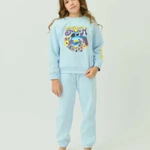Pyjama fille ado 2 pièces Stitch, ensemble sweat + pantalon jogging, doux et confortable - PJS25WLNP71169MR1