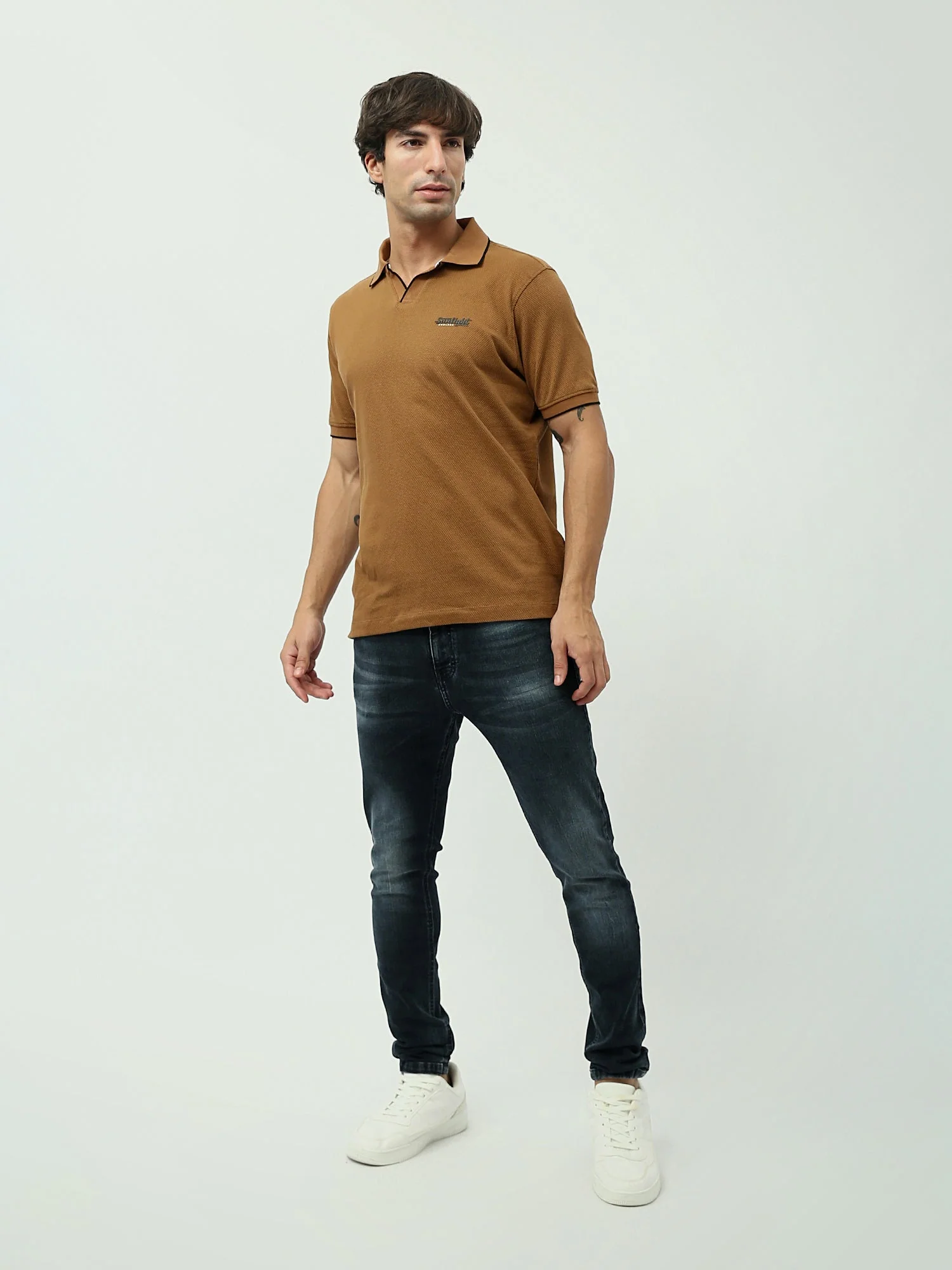 Polo Homme Slim Fit Camel – Style Élégant et Confortable - POS24SBTV21801TM1 – Image 4