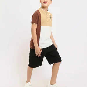 Polo enfant au design coloré avec logo distinctif – POS24SCPU31298TB1