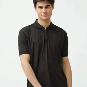 Polo Homme Zippé à Manches Courtes – Élégant et Confortable - POS24SNMR21794TM1