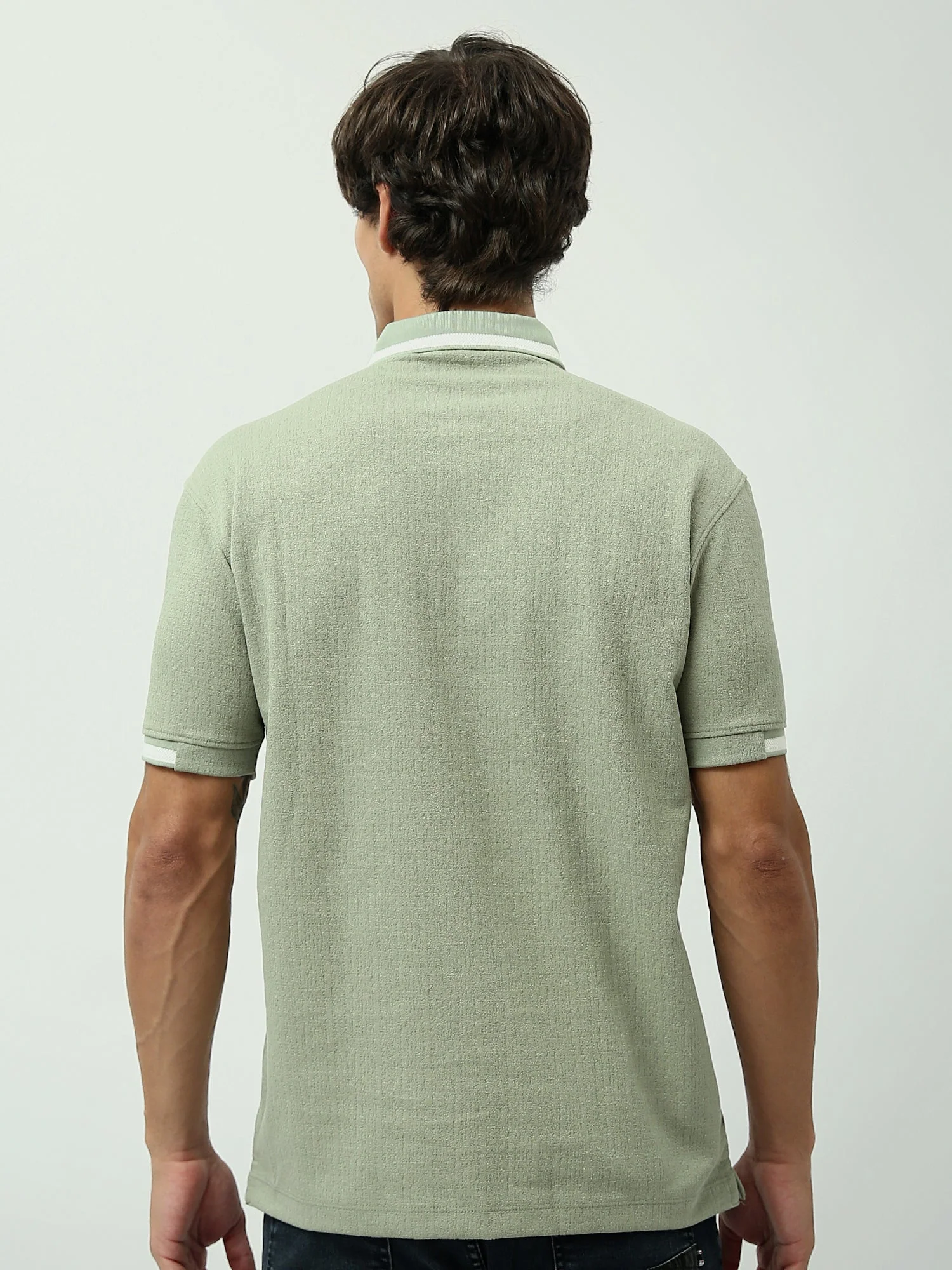 Polo Homme Vert Menthe – Coupe Slim et Style Élégant Casual - POS24SNTR21762TM1 – Image 3