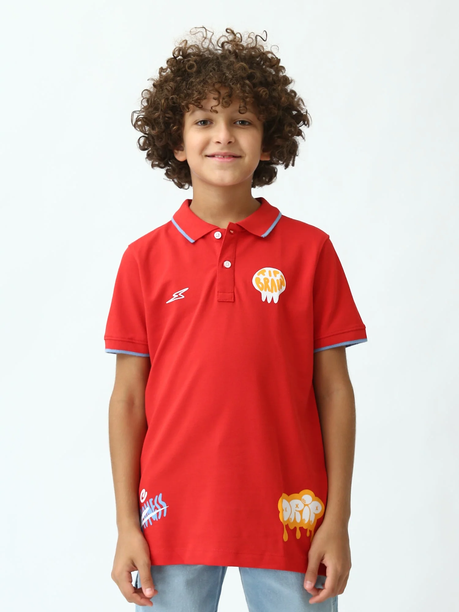 Polo ado garçon et patchs – manches courtes - POS24SPPI75529MJ1 – Image 2