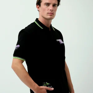 Polo pour homme à manches courtes - Design moderne avec impression et logo - POS24SPPR21844TM1