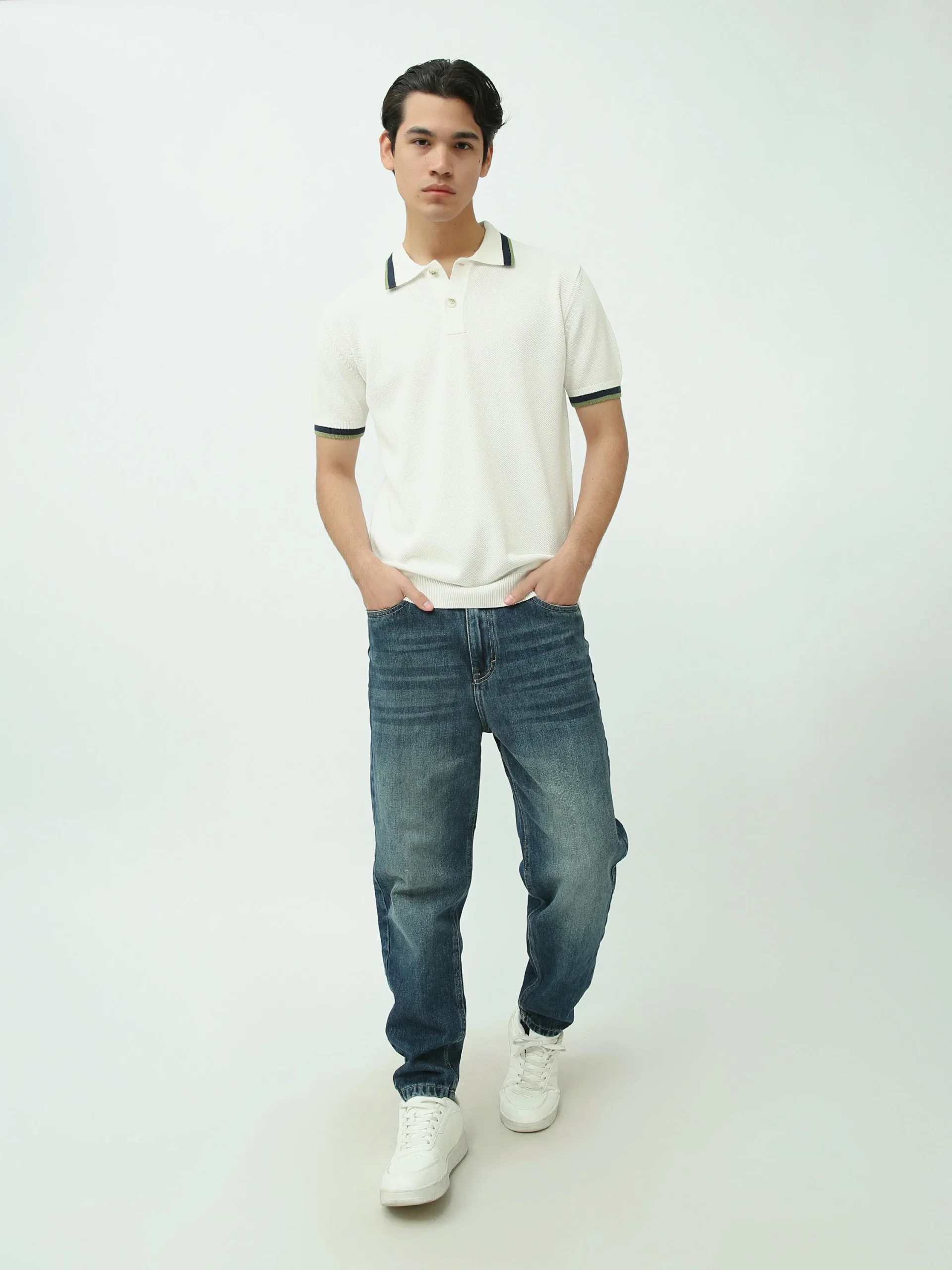 Polo Homme Off-White à Manches Courtes – Style Élégant Casual - POS25SKMR21931TM1 – Image 5
