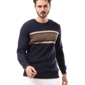 Sweat-shirt pour homme au design moderne avec des lignes colorées – Confortable et élégant - PUL24WPSR27655TM1