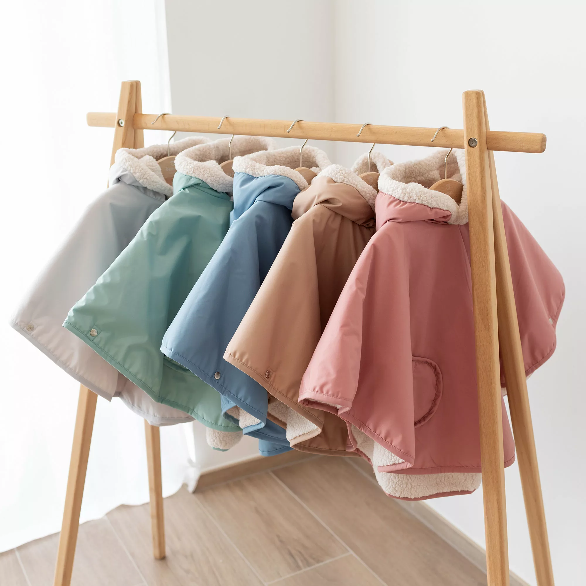 Bemini – Poncho hiver imperméable bleu – Image 4