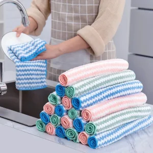 Chiffon de Cuisine en Microfibre – Tissu Absorbant, Réutilisable pour Vaisselle et Nettoyage Multisurface