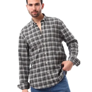 Chemise homme à carreaux à manches longues – design moderne et confortable – SHI24SCIR17404TM1