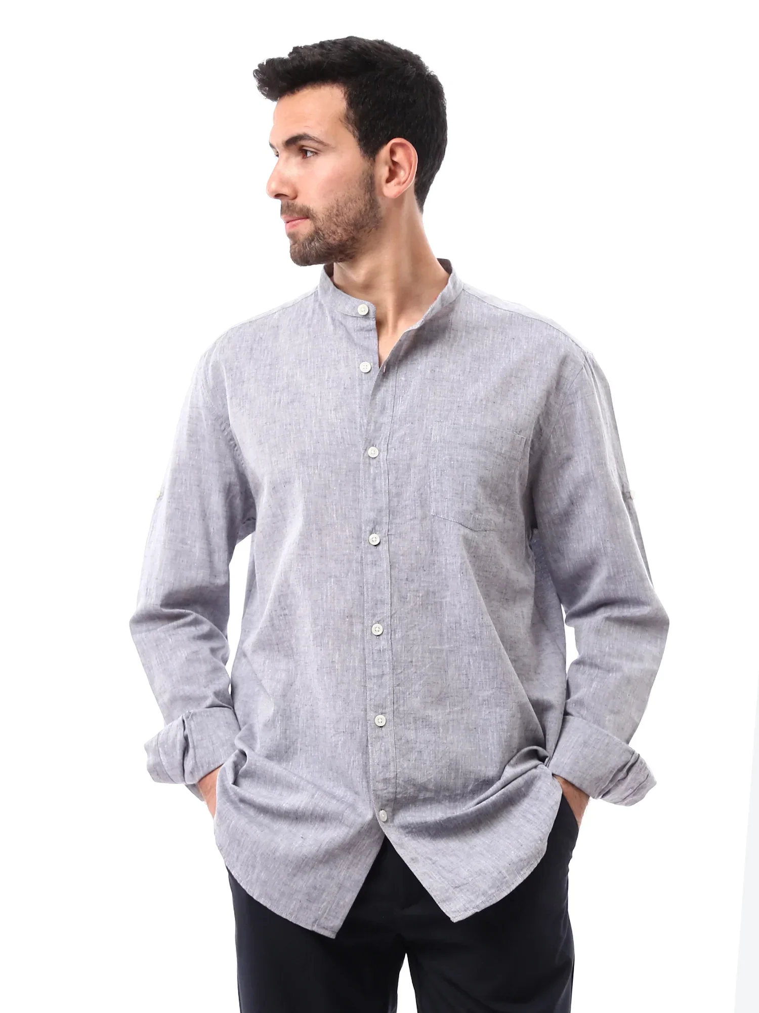 Chemise homme à manches longues, coupe moderne et design élégant – SHI24SEIS19429TM1 – Image 2