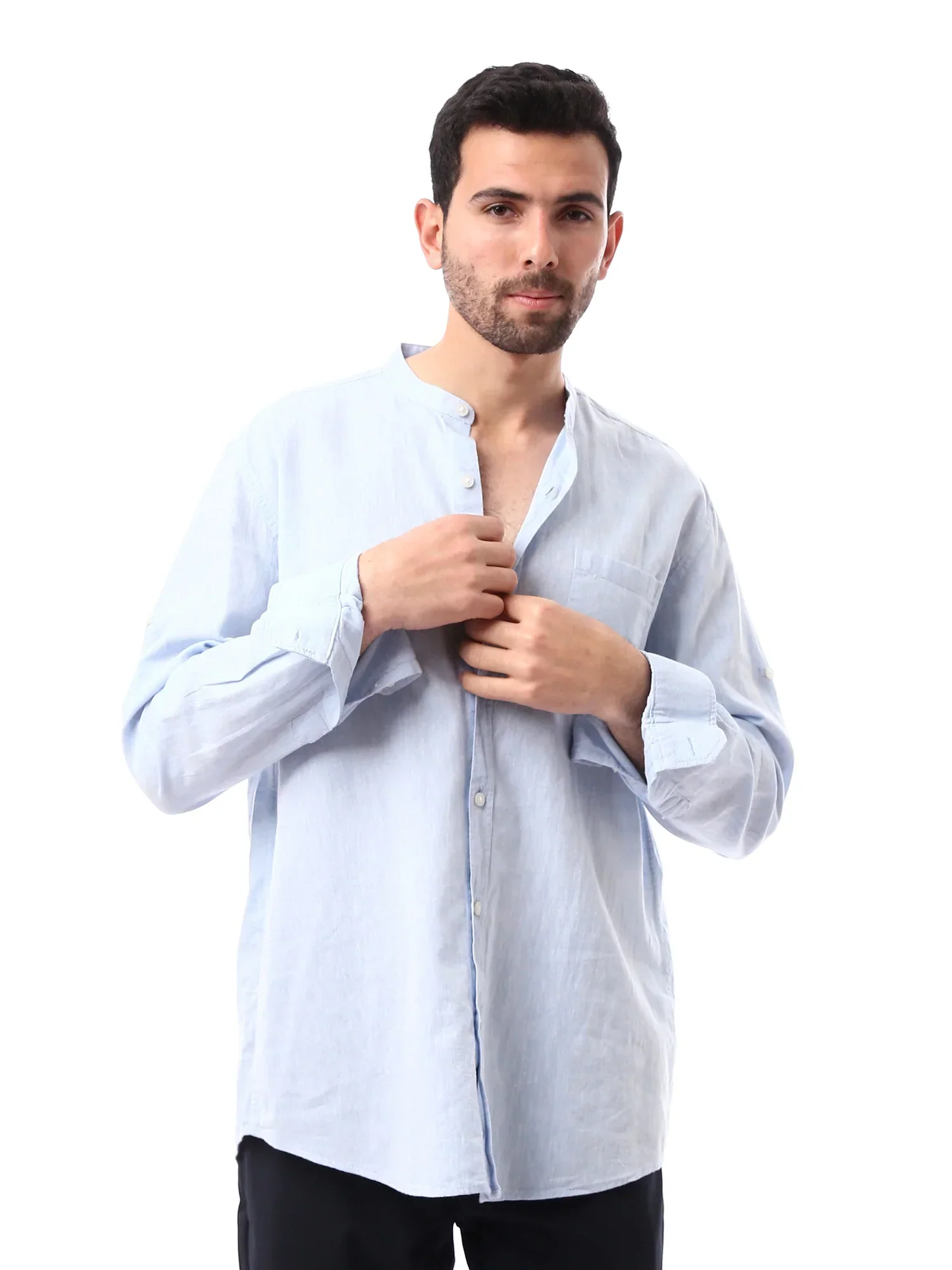 Chemise homme à manches longues, coupe moderne et design élégant – SHI24SEIS19429TM1 – Image 9