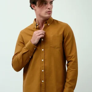 Chemise Homme Regular Fit – Couleurs Havana et Mid Green – SHI24SEPR19474TM1