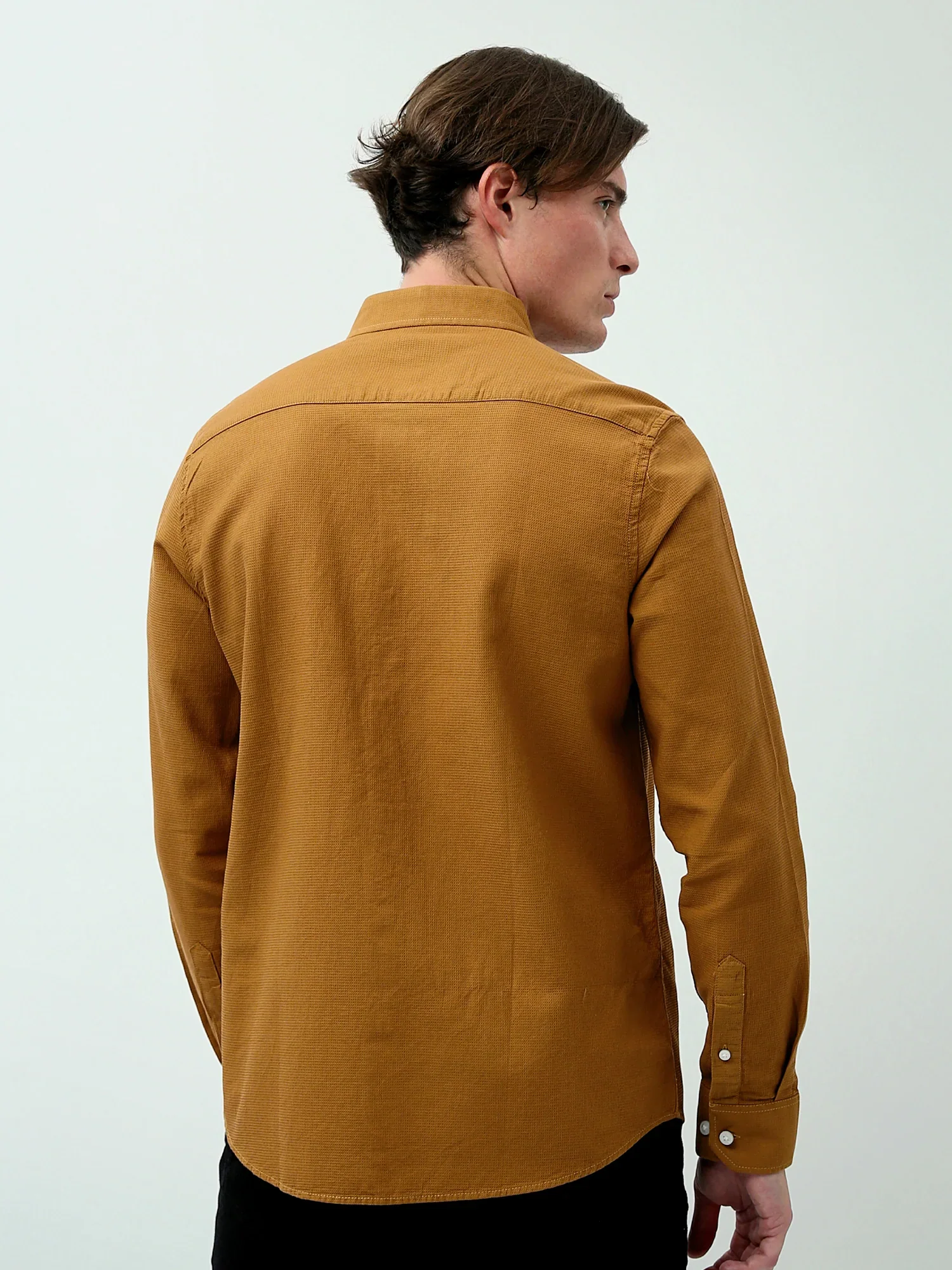 Chemise Homme Regular Fit – Couleurs Havana et Mid Green – SHI24SEPR19474TM1 – Image 4