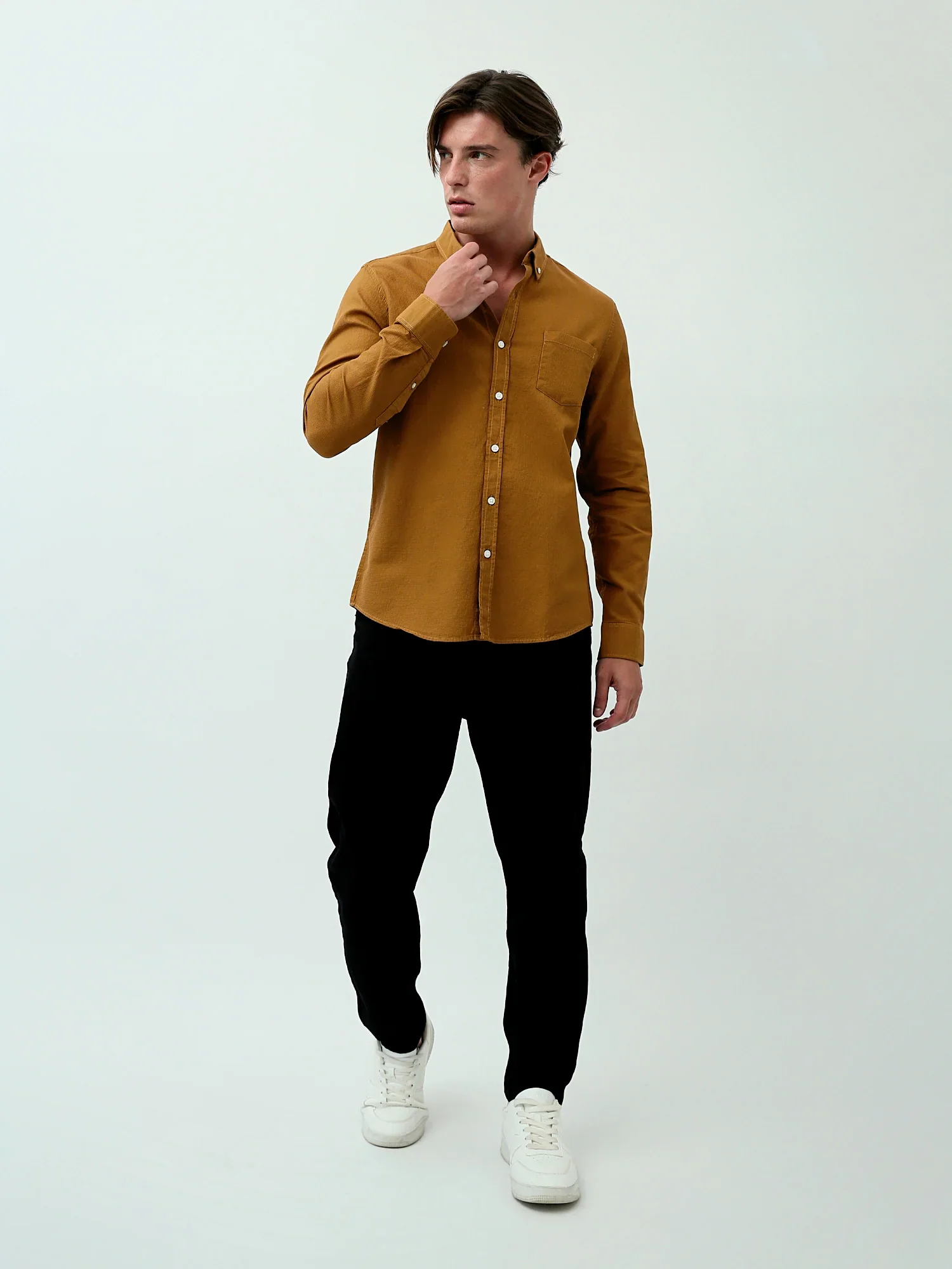 Chemise Homme Regular Fit – Couleurs Havana et Mid Green – SHI24SEPR19474TM1 – Image 5