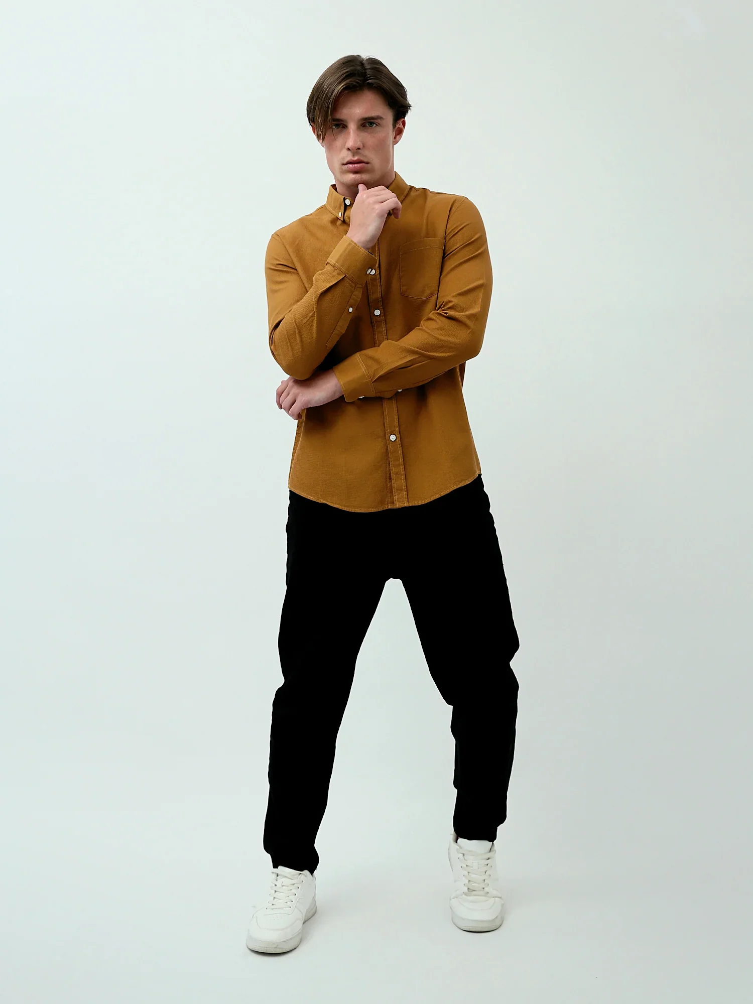 Chemise Homme Regular Fit – Couleurs Havana et Mid Green – SHI24SEPR19474TM1 – Image 6