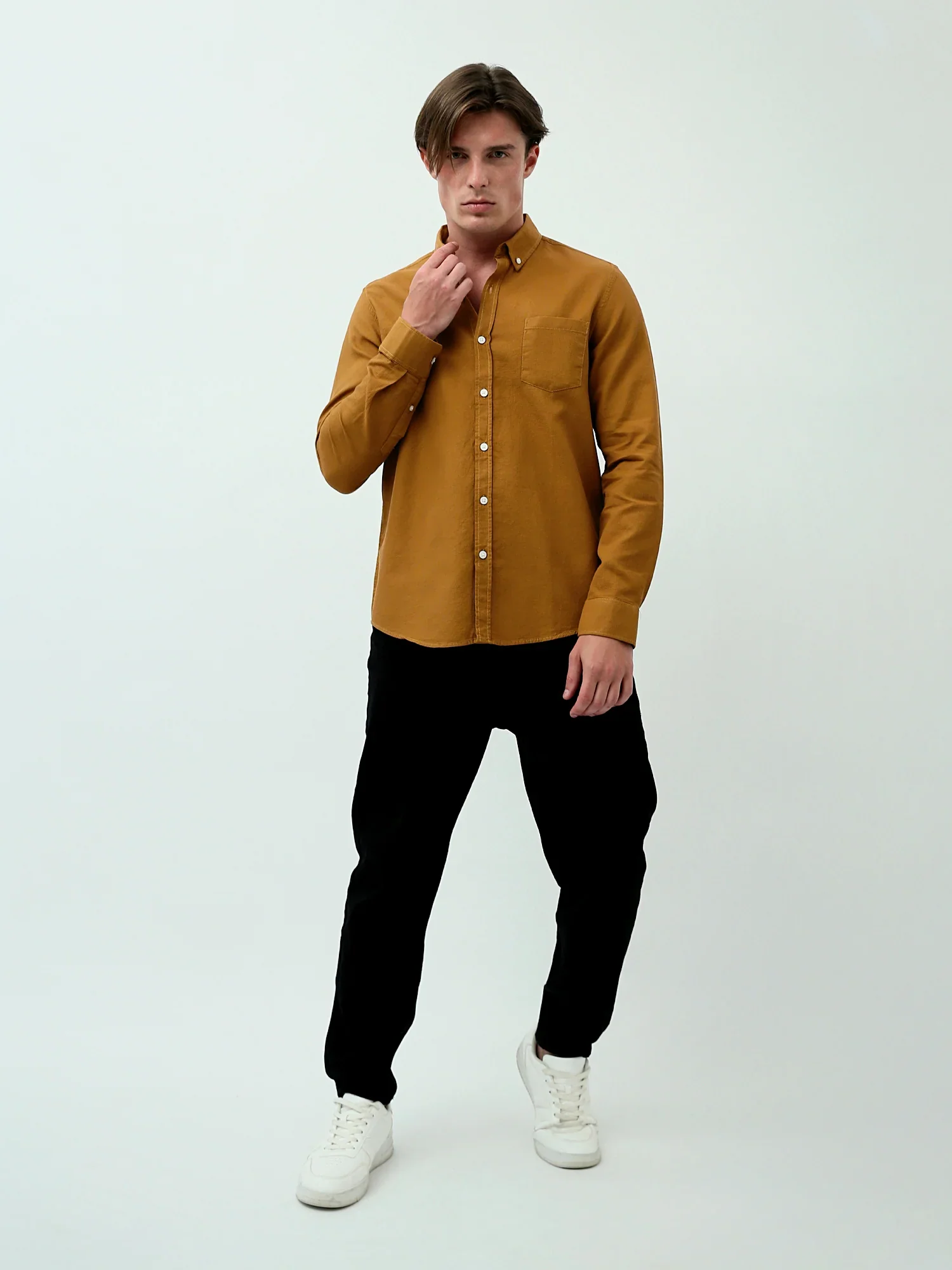 Chemise Homme Regular Fit – Couleurs Havana et Mid Green – SHI24SEPR19474TM1 – Image 7