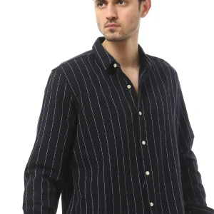 Chemise homme élégante à rayures horizontales – SHI24SSCR19415TM1