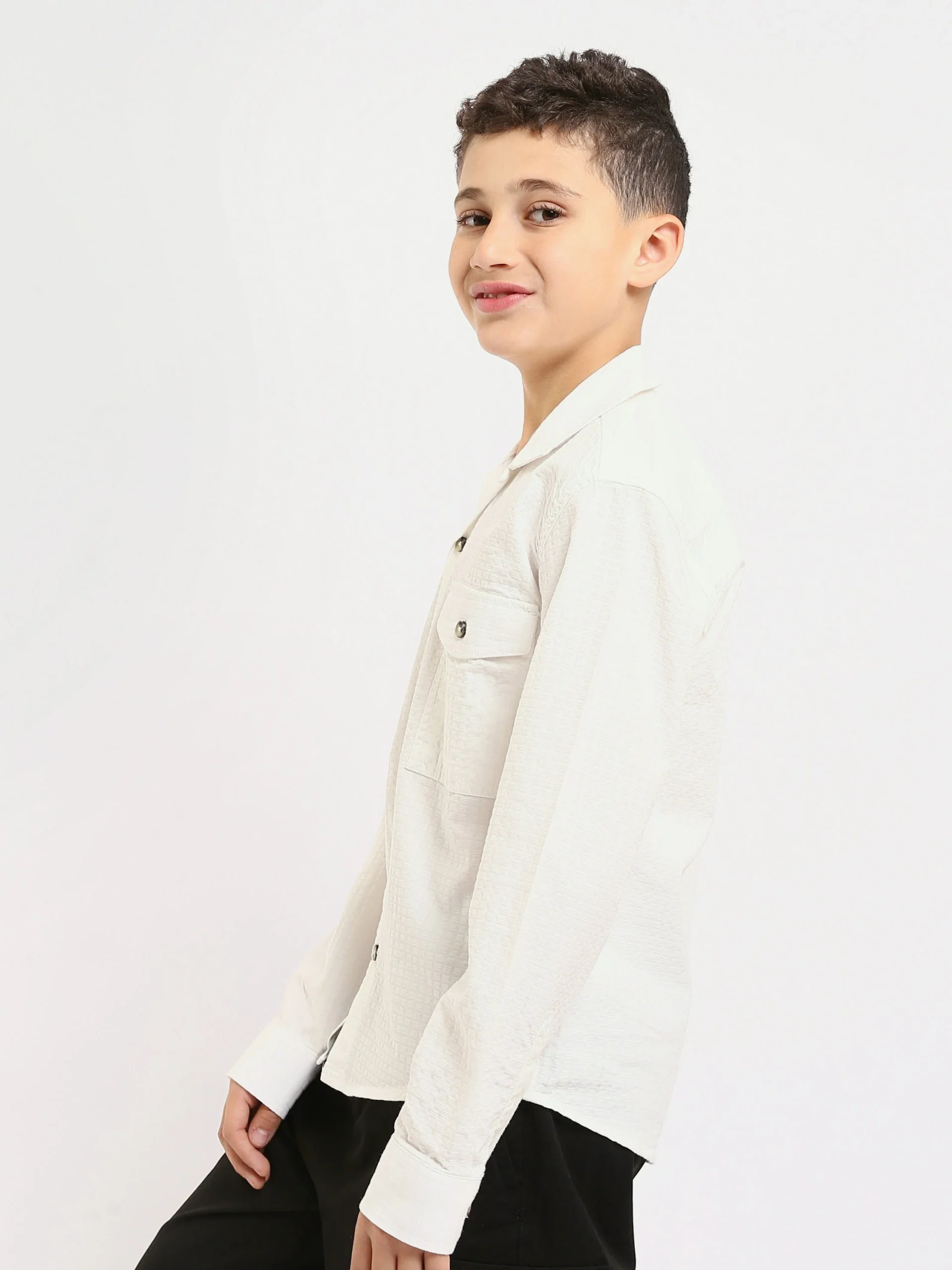 Chemise enfant garçon à manches longues au design élégant – SHI25SECR19540TB1 – Image 3