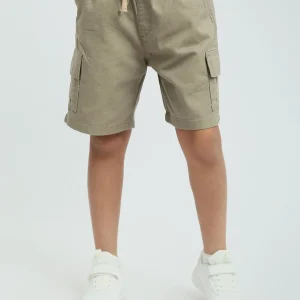 Short cargo garçon avec taille élastique et cordon – SHR24SGBC23168TB1