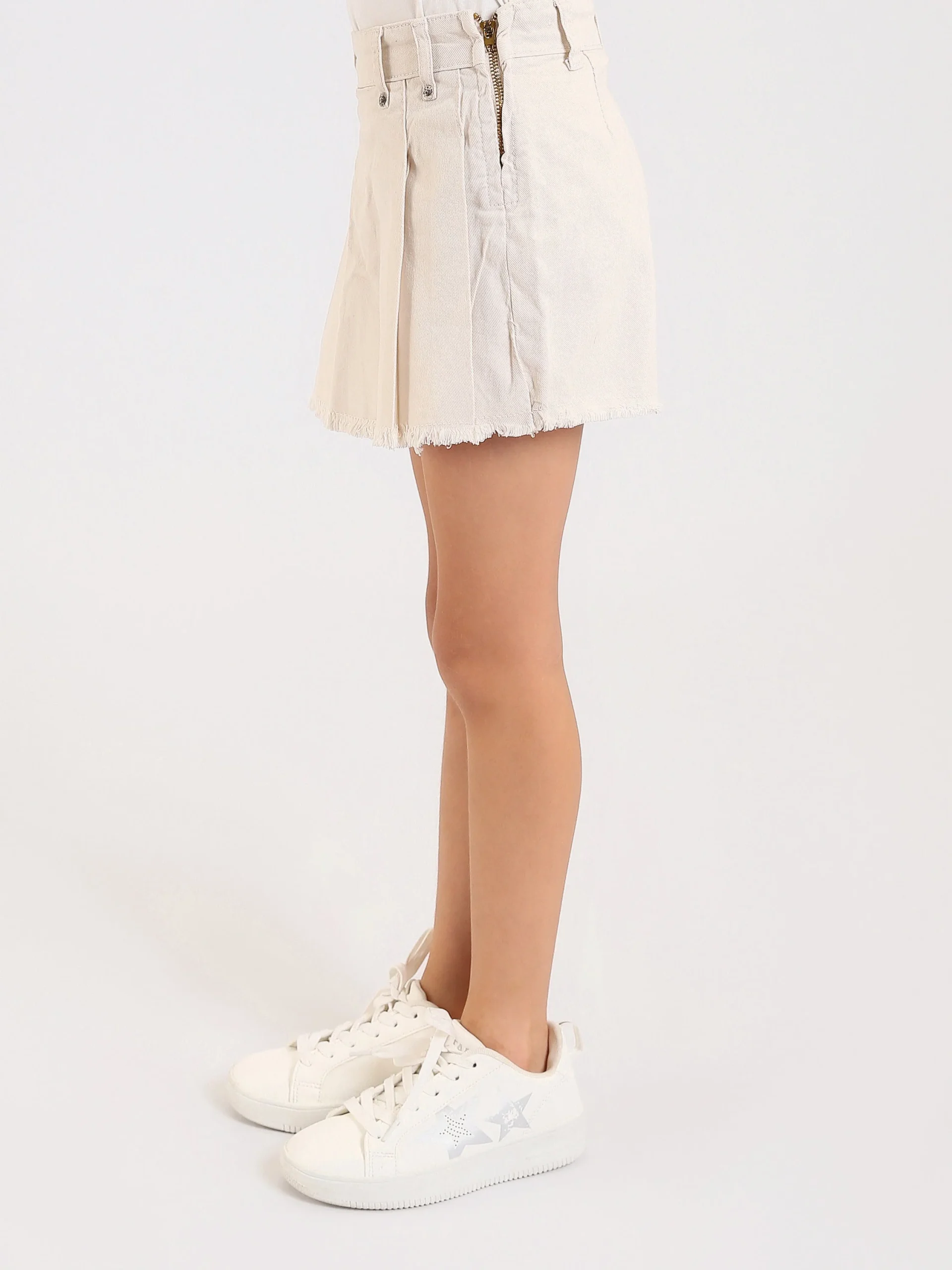 Jupe-short en jean beige pour fille - SHR24SGBS70654MG1 – Image 6