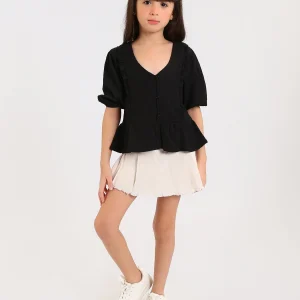 Jupe-short en jean beige pour fille - SHR24SGBS70654MG1