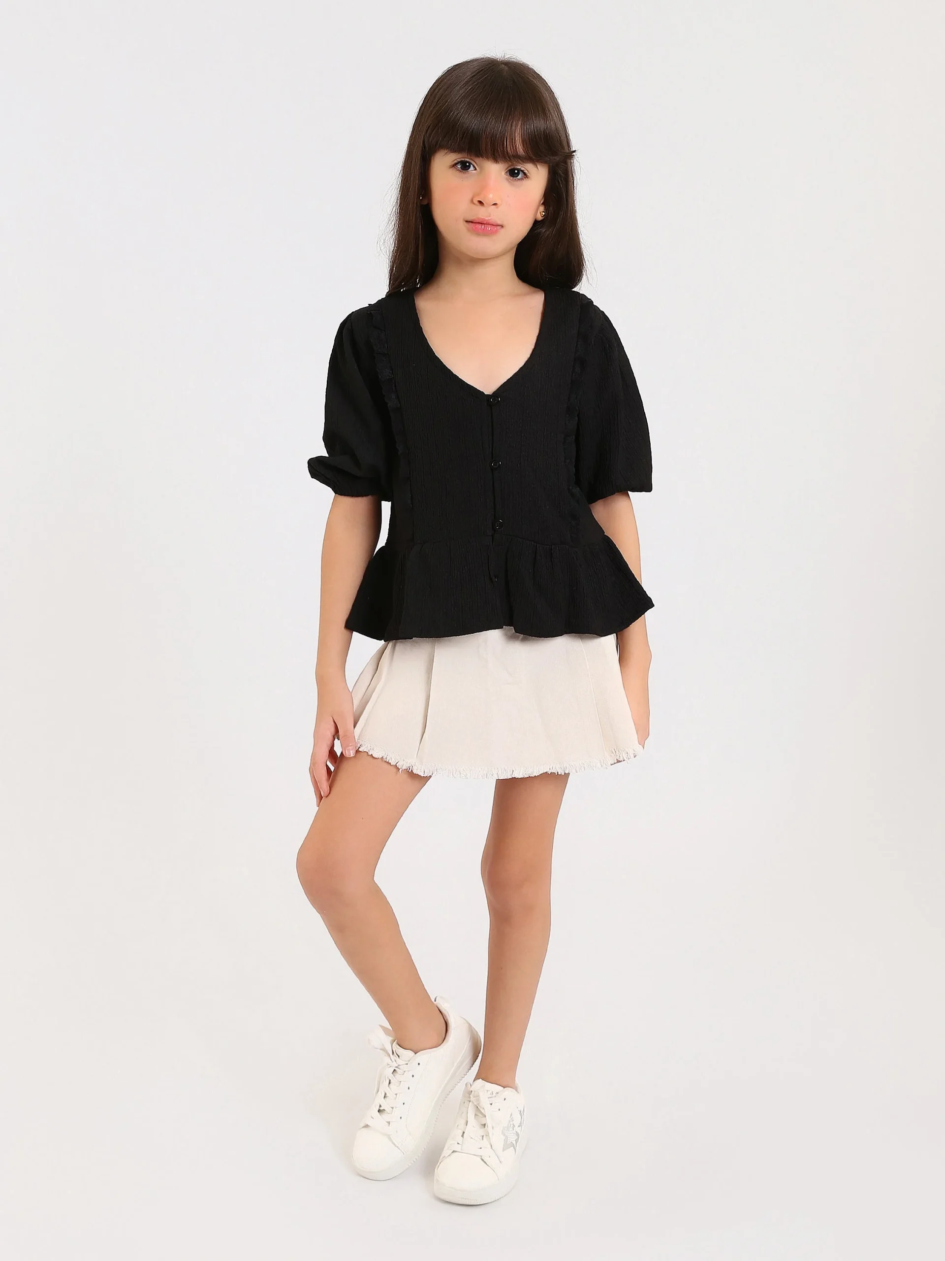 Jupe-short en jean beige pour fille - SHR24SGBS70654MG1