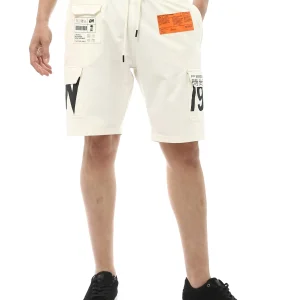 Short de sport pour homme avec poches latérales et impression du logo - SHR24SMPC29151TM1