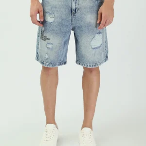 Short en jean homme déchiré au design moderne - SHR25SDSP30207TM1