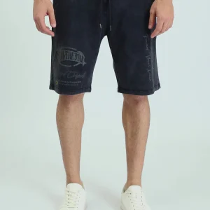 Short de sport pour homme noir avec impression graphique - SHR25SMWS29167TM1