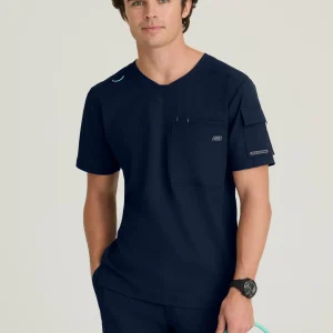 Haut à col rond et ourlet asymétrique à 3 poches pour homme Skechers Ripstop SKT277