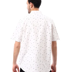 Chemise homme manches courtes à motifs modernes coupe confortable - SSH24SAOS19522TM1