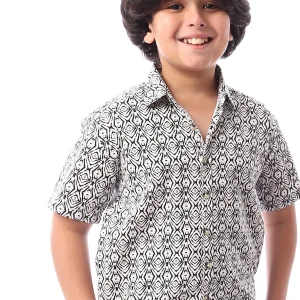 Chemise garçon à imprimé géométrique – SSH24SASR19439TB1