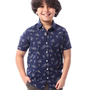 T-shirt pour garçon à manches courtes décoré - SSH24SASR31111TB1