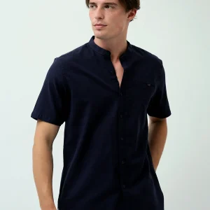 Chemise Homme à Manches Courtes – Design Moderne avec Col Ouvert et Boutons - SSH24SEIS19432TM1