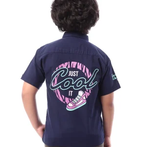 T-shirt pour garçon à manches courtes avec des illustrations modernes imprimées - SSH24SPIR31114TB1