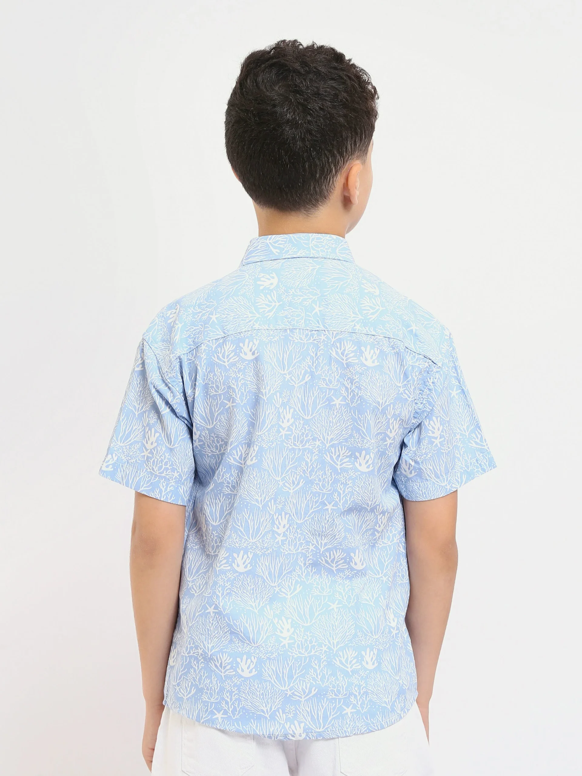 Chemise Enfant à Manches Courtes – Design Naturel et Moderne pour un Look Élégant - SSH25SAER31168TB1 – Image 4