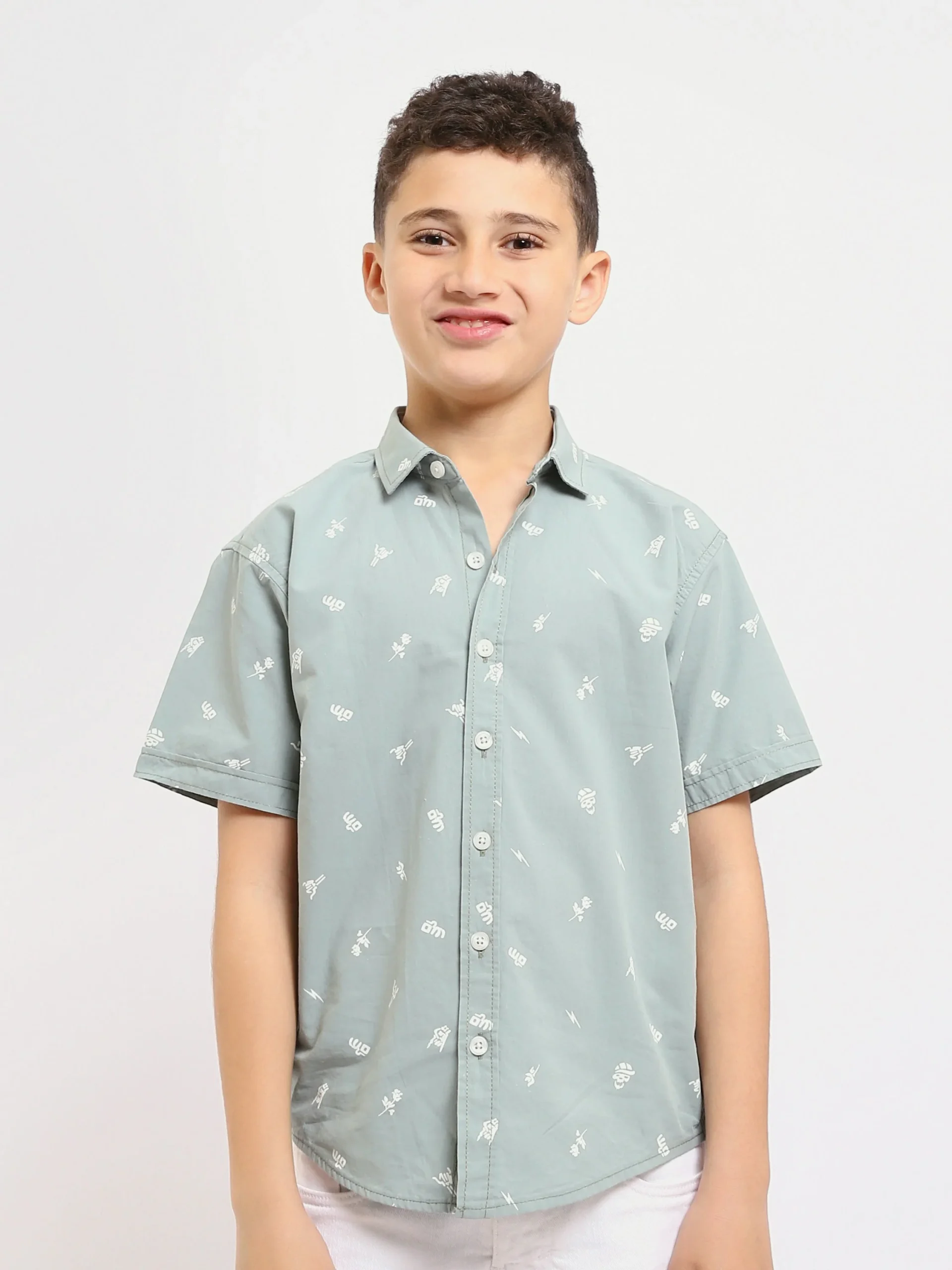 Chemise enfant ornée de motifs distinctifs – SSH25SAER31169TB1