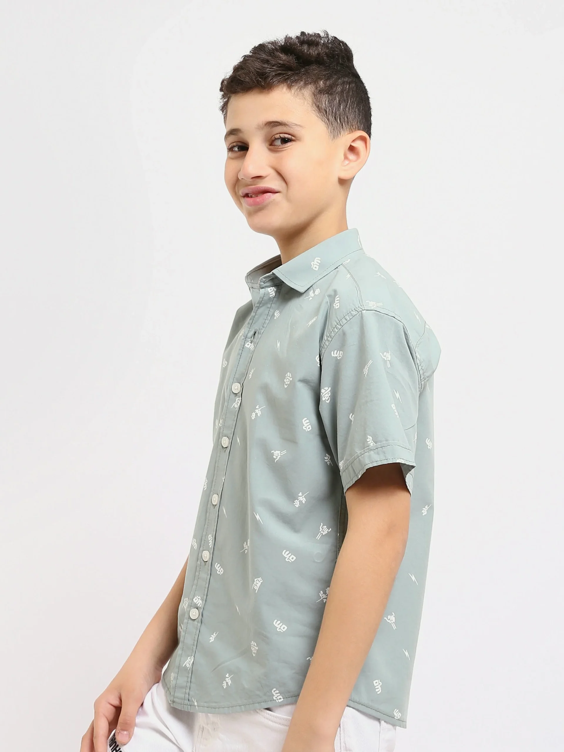 Chemise enfant ornée de motifs distinctifs – SSH25SAER31169TB1 – Image 3