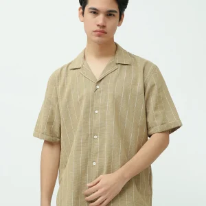 Chemise Homme à Rayures Fines dans des Tons Chauds – Design Élégant - SSH25SSIR16135TM1