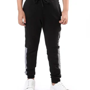 Pantalon de sport garçon noir en matière confortable – SWP23WSNS31388TB1