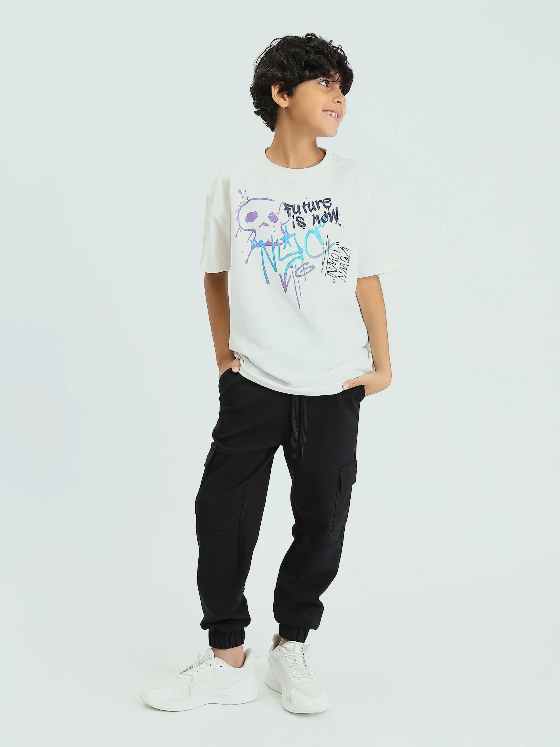 Pantalon Cargo Noir pour Garçon - Confortable et Pratique - SWP24GSPL24598TB1 – Image 4