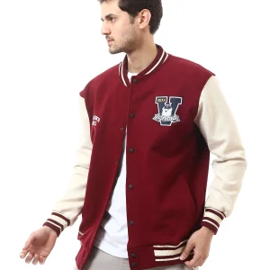 Veste bomber homme oversize avec patchs décoratifs - SWS24WBCS26015TM1