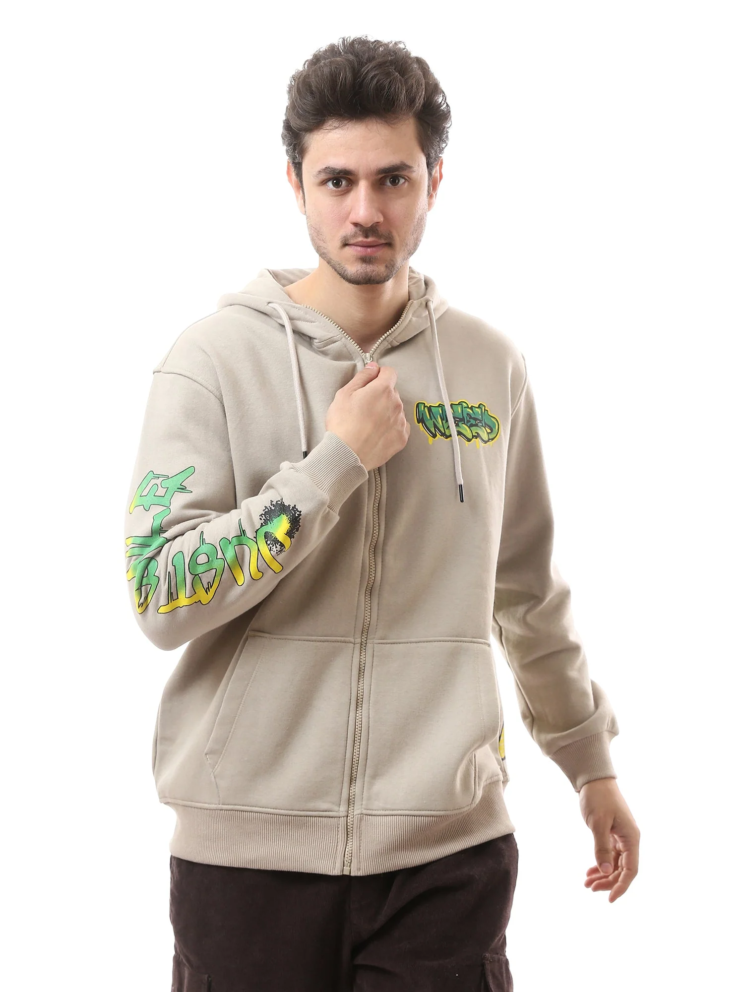 Hoodie Homme avec Zip Avant et Capuche Ajustable - Moderne, Pratique et Confortable - SWS24WZNK26157TM1 – Image 5