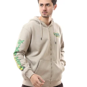 Hoodie Homme avec Zip Avant et Capuche Ajustable - Moderne, Pratique et Confortable - SWS24WZNK26157TM1