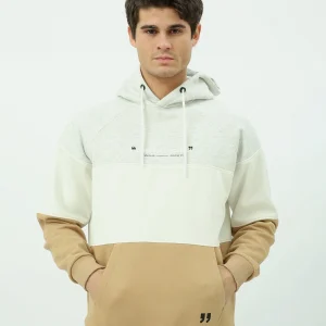 Sweat à capuche homme à blocs contrastés – Style urbain et confort quotidien - SWS25WHCK26282TM1